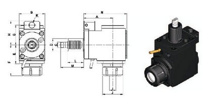 径向筒夹动力刀座