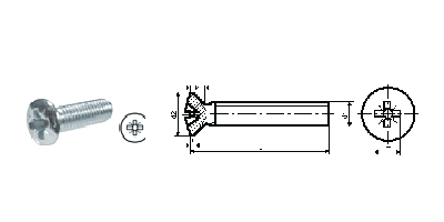 半沉头十字槽机螺钉