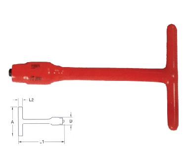 电工绝缘T型扳手扭矩限制器